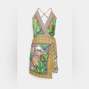 Farm Rio printed wrap mini dress